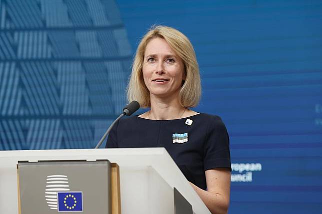 Estonian Prime Minister Kaja Kallas speaks at a press conference after a European Council summit in Brussels, Belgium, June 28, 2024. (Xinhua/Zhao Dingzhe)