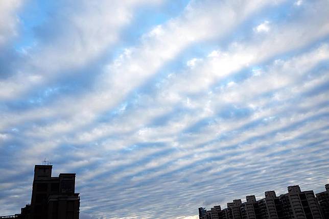 ▲昨（ 15 ）日台灣上空出現疑似「地震雲」，引發網友熱議。（圖／翻攝自臉書）