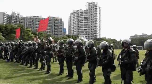 深圳再舉行大練兵。網上圖片