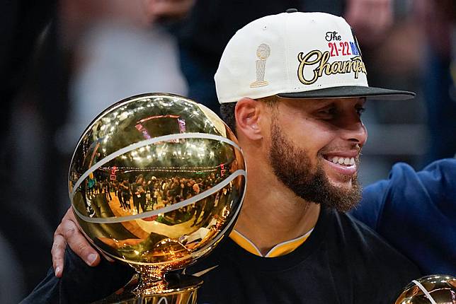Stephen Curry是2021-22賽季NBA總冠軍戰MVP。(達志影像資料庫)