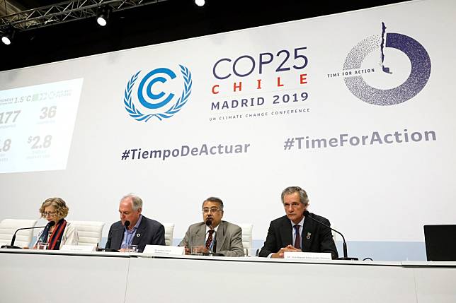 COP25, the United Nations climate change conference, is being held in Madrid, Spain, after the event's original host Chile withdrew last month because of protests over economic inequality. Photo: EPA-EFE