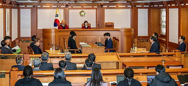 This photo taken on Dec. 27, 2024 shows the first preparatory hearing on President Yoon Suk-yeol's impeachment at South Korea's constitutional court in Seoul, South Korea. (NEWSIS via Xinhua)