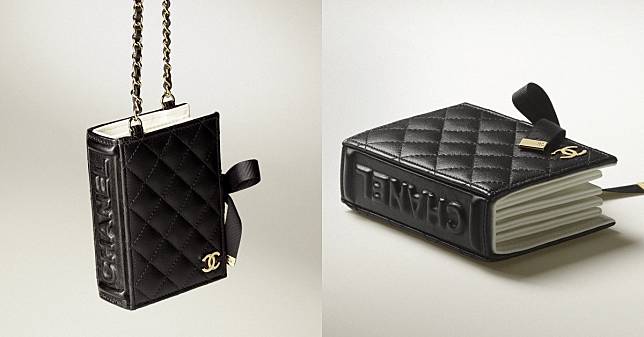 Chanel「書本包」充滿書卷氣！可翻頁卡夾設計，搭配雙C Logo、皮穿鏈，滿滿細節全都美翻天！