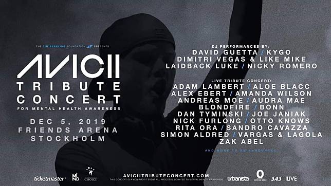 ชมย้อนหลัง คอนเสิร์ตการกุศล 'The Avicii Tribute Concert for Mental Health Awareness'