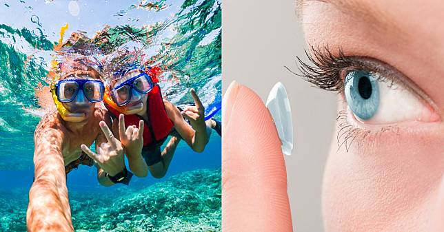 可以戴隱形眼鏡下水嗎？當心角膜被蟲蟲入侵，近視族「度數泳鏡」挑法、散光公式一次看！