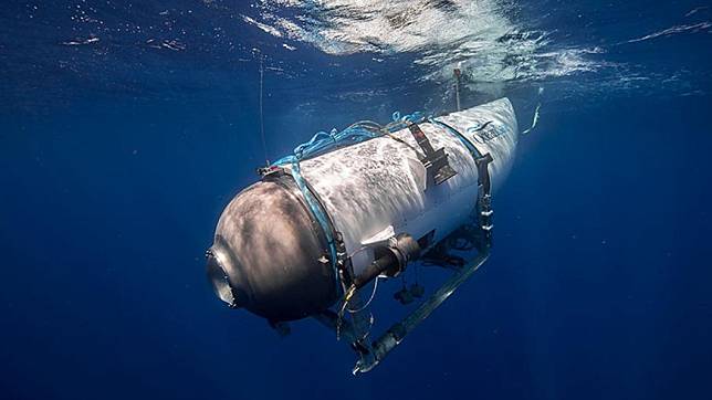 探訪鐵達尼號遺跡時失蹤的潛水器「泰坦號」。（圖／翻攝自OceanGate Expeditions）