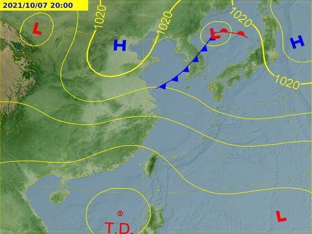 中央氣象局週四南海可能有熱帶低壓生成甚至後續增強為今年第17號颱風獅子山(Lionrock，香港提供)，並往西北西移動。(中央氣象局提供)