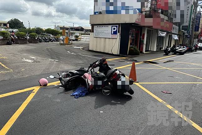 82歲機車女騎士直行，與對向左轉的66歲女騎士發生碰撞，造成1死1傷悲劇。民眾提供