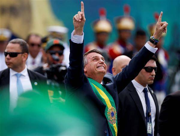 巴西總統波索納洛。路透社