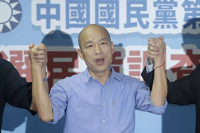 高雄市長韓國瑜確定成為2020台灣總統大選國民黨候選人，時力則打算修法禁止代職參選。（AP）