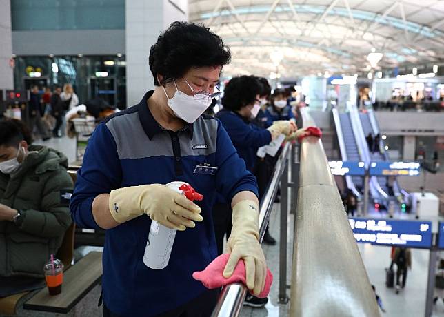南韓的新冠肺炎確診個案近日大幅度飆升。（Getty Images圖片）