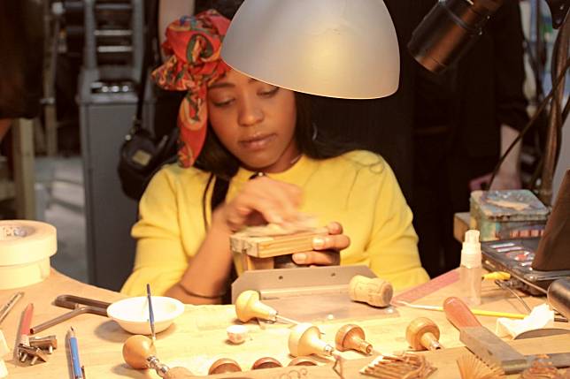 Stephany Gabriel teaches hand engraving at the Hatton Jewellery Institute in Sheung Wan, Hong Kong. Working in Asia has made her better at her job, she says, in part because customers in the region are more demanding than in the US, where she trained.