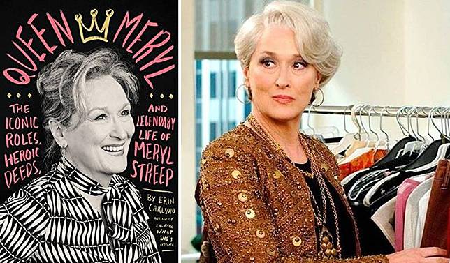 ▲奧斯卡影后梅莉史翠普出新書《Queen Meryl：The Iconic Roles, Heroic Deeds and Legendary Life of Meryl Streep》。（合成圖）