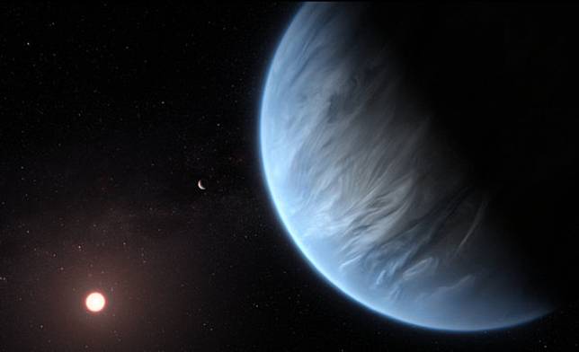 ▲「 K2-18b 」行星，環境與地球相似，除了溫度相同外，大氣也發現有水分存在。（圖／翻攝自維基百科）