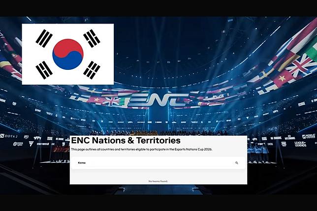 （合成圖來源：ENC 主視覺 / ENC 官網查詢頁面 / 南韓國旗）