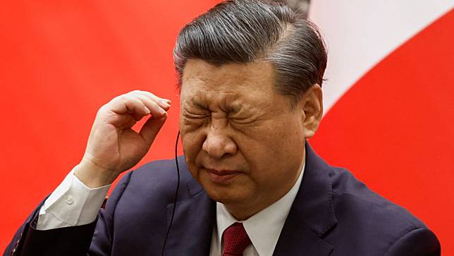中國國家主席習近平。攝於2023年4月在北京人民大會堂會見法國總統馬克宏期間。路透社