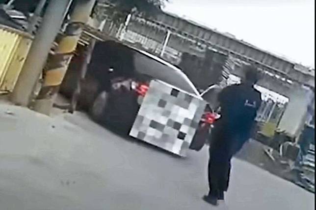 本月4日，彰化再發生毒駕事件，造成派出所所長受傷骨折，但法院仍將犯嫌無保請回。（翻攝畫面）