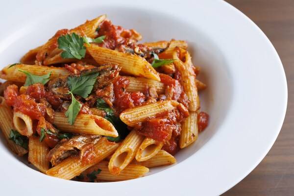 Pasta with Sardines in Tomato & Basil Sauce. Enjoy!