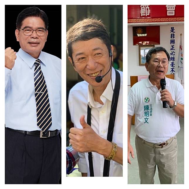 2020年立委擬參選人許能通(左起)、林國慶及現任立委陳明文。(記者陳惲朋編貼)