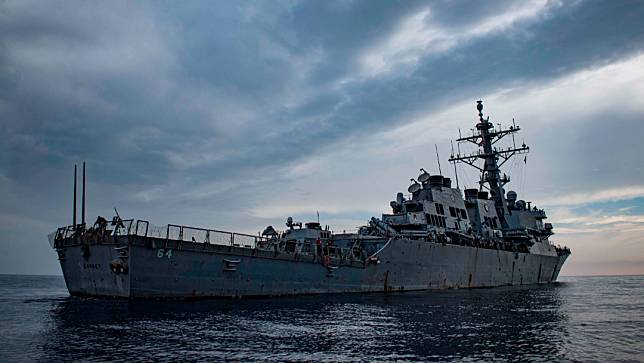 美軍驅逐艦卡尼號。圖為2018年10月23日在地中海。美聯社