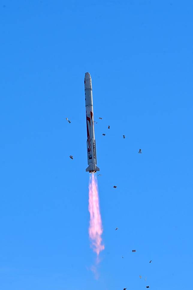 A modified ZQ-2 Y-1 carrier rocket carrying two test satellites blasts off from a commercial space innovation pilot zone in northwest China, Nov. 27, 2024. (Photo by Wang Jiangbo/Xinhua)