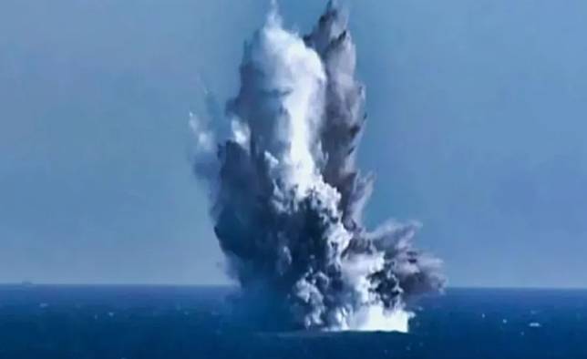 北韓國防部近期表示，北韓已經進行了水下核武器系統「海嘯（Haeil）-5-23」的測試。 圖：翻攝自 iWeekly 周末畫報
