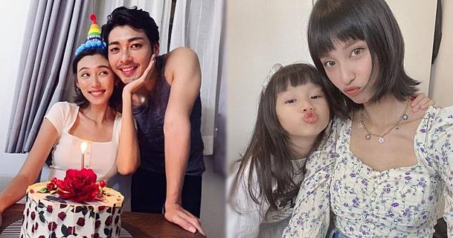 羅孝勇早已視女友王丹妮的女兒為自己的女兒一樣。（王丹妮Instagram圖片 / 明報製圖）