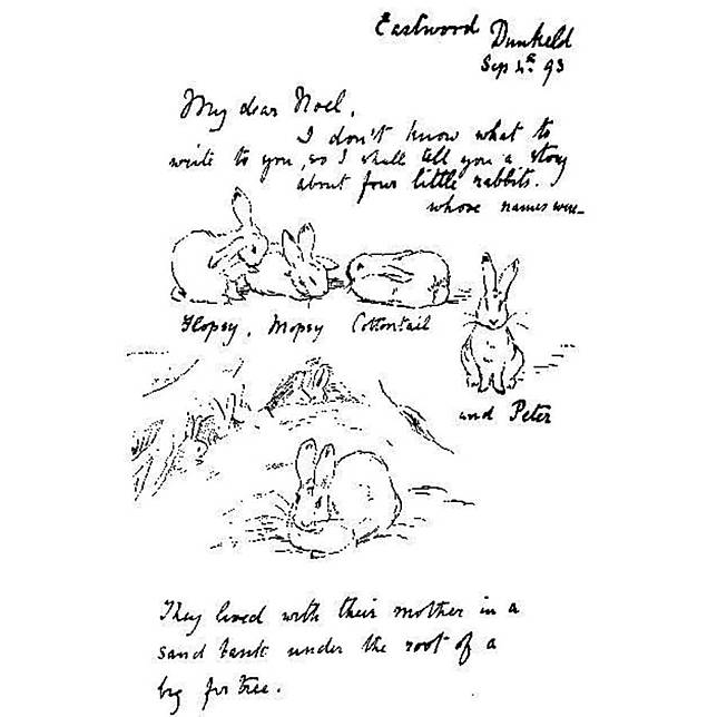 寫給病童Noel Moore的信 圖©The World of Beatrix Potter
