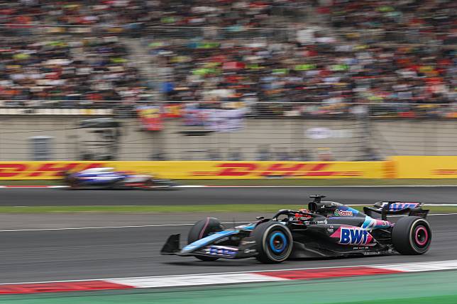 Alpine's French driver Esteban Ocon competes during the Chinese Formula One Grand Prix race at the Shanghai International Circuit in Shanghai, China, on April 21, 2024. (Xinhua/Wang Xiang)