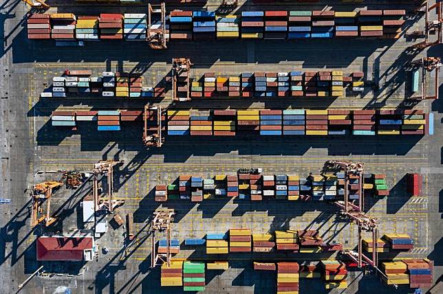 Cargo containers are seen at the Port of Izmir in Izmir, Türkiye, on May 6, 2024. (Mustafa Kaya/Handout via Xinhua)