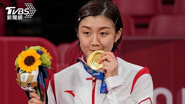 大陸桌球好手陳夢奪下東奧女子單打金牌。（圖／達志影像美聯社）