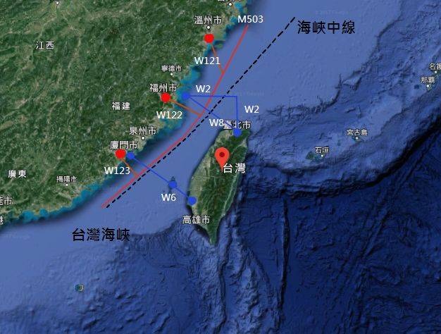 中國民航局宣布，2月1日起取消M503航路自北向南飛行偏置、啟用M503航路W122、W123銜接航路由西向東飛行。(Rti資料照)