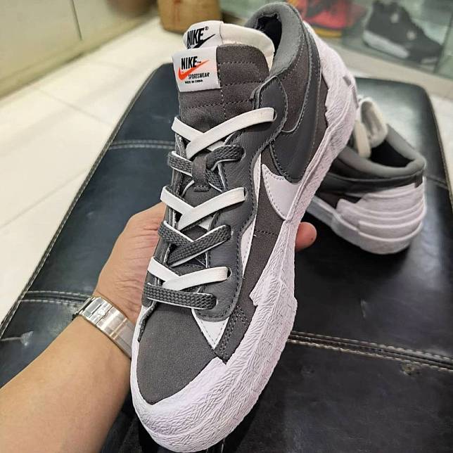 sacai x Nike Blazer Low灰白色 無預警首曝光！百搭色系定必成熱搶對象