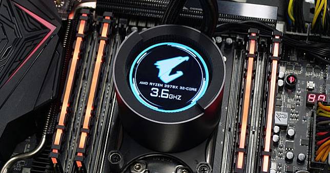 AORUS LIQUID COOLER 360一體式水冷-散熱佳，還能客製冷頭螢幕圖案