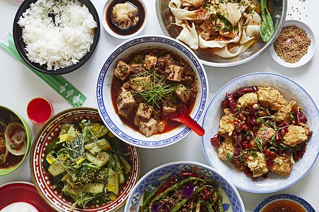 A selection of vegan dishes at Mao Chow in London, where there are now numerous plant-based eating options to choose from.