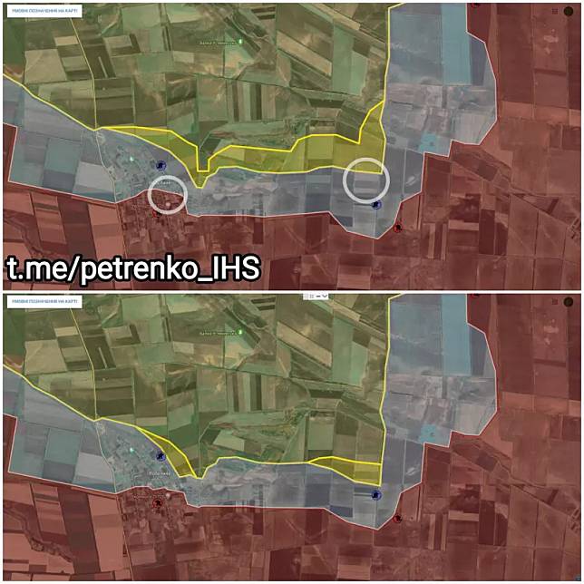 烏軍部隊在扎波羅熱分兩個方向推進攻勢包括 Rabotino 村和 Verbovoye 村。 圖：翻攝自Ｘ／@region776