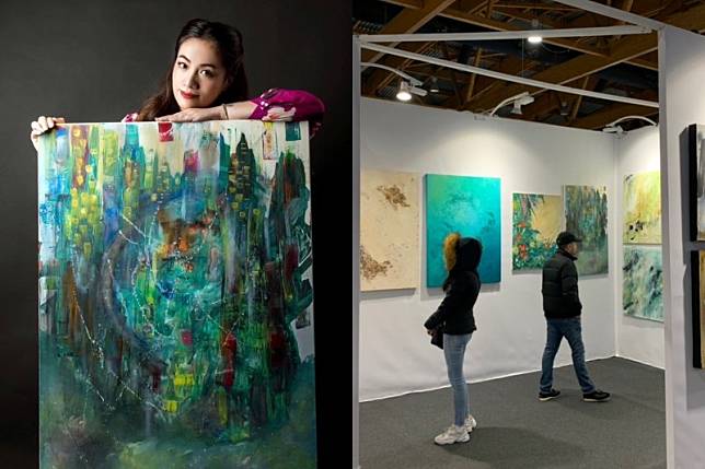 台灣藝術家陳怡君Ariel Chen 受邀亮相比利時布魯塞爾藝術博覽會。（圖業者提供）