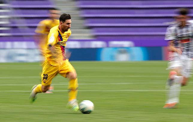 Lionel Messi發動攻勢。（達志影像）