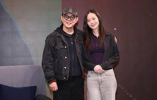 李連杰（左）之前曾帶著小女兒Jada訪台。莊宗達攝