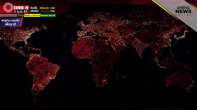 โควิด 19 เพิ่มยอดผู้ป่วยทั่วโลกทะลุ 9 แสนรายเสียชีวิตเฉียดครึ่งแสนแล้ว