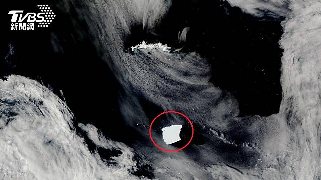 全球最大冰山正在朝南大西洋小島移動。（圖／達志影像美聯社）