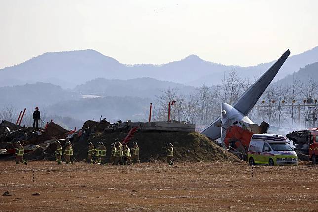 濟州航空空難現場。（圖／美聯社）