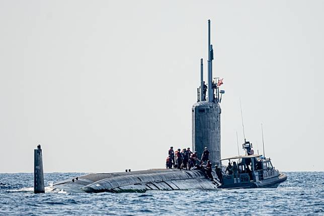 美軍現役維吉尼亞級潛艦之一、德州號在印度洋亞丁灣值勤。（圖片取自美軍DVIDS系統）