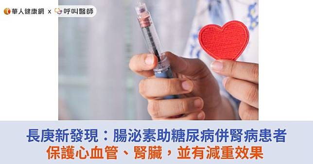 長庚新發現：腸泌素助糖尿病併腎病患者保護心血管、腎臟，並有減重效果