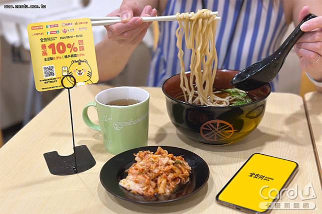 到指定合作商家大啖牛肉麵、炸雞等美食，最高能拿20%全點(圖/全支付　提供)