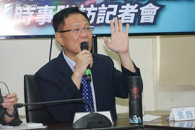 立委張啟楷強調民眾黨並非小綠或小藍，在理念上應該叫做「大白」，並表示希望有機會能為嘉義市民服務。（資料照，蔡親傑攝）