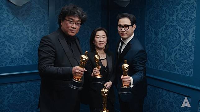 《寄生上流》是首部贏得奧斯卡最佳影片的非英語電影。（翻攝自YouTube Oscars）
