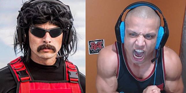  Dr Disrespect（圖左）和 Tyler1（圖右）兩人近期的「回歸」戲碼不但吸睛，誰才是 Twitch 最高在線收視人口的紀錄保持人也欣啟了網友間的論戰。（圖片來源：網路）