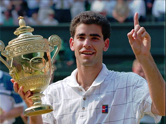 90年代的Pete Sampras，「草地之王」稱號當之無愧。（圖片來源 LINE TODAY：AP Images /達志影像）  
