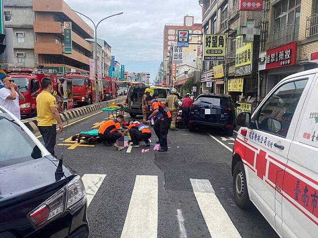 台南母女過馬路遇死亡車禍，肇事孕婦駕駛稱自己被A柱擋住視線。 圖:翻攝自台南式臉書